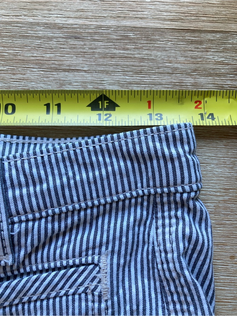 Seven For All Mankind Dojo Flare Jeans 26 Blue White Railroad Stripe - Picture 10 of 15